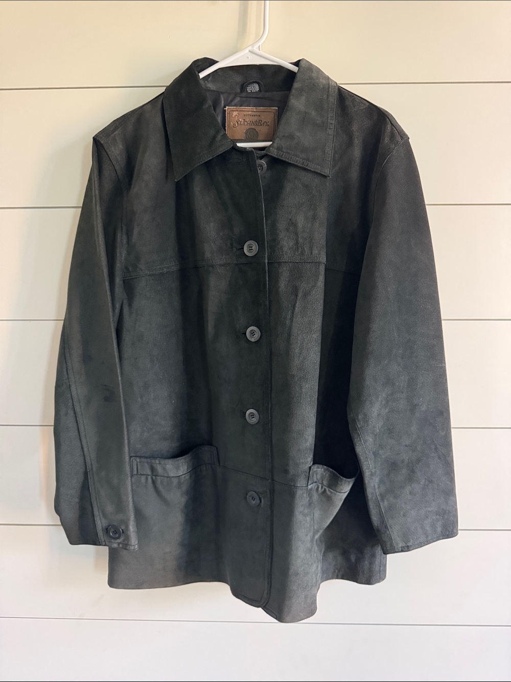 Vintage St John’s Bay Suede Leather Chore Coat